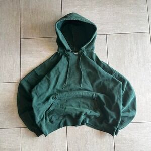 Hanes Ultimate Cotton Printpro Hoodie Mens XL Forest Green Heavyweight Pullover